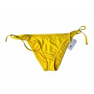NWT! Side Tie Cheeky String Bikini Bottom -‎ Sunray Yellow Large Shade & Shore